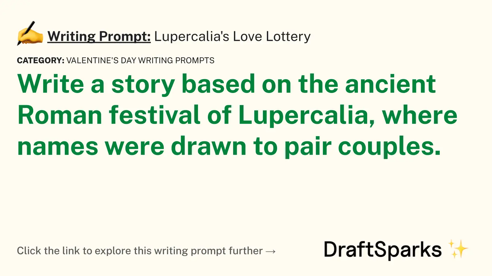 Lupercalia’s Love Lottery