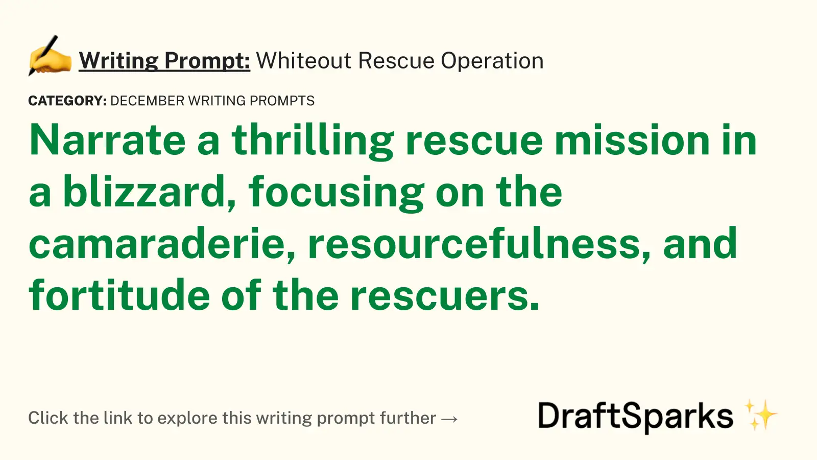 Whiteout Rescue Operation