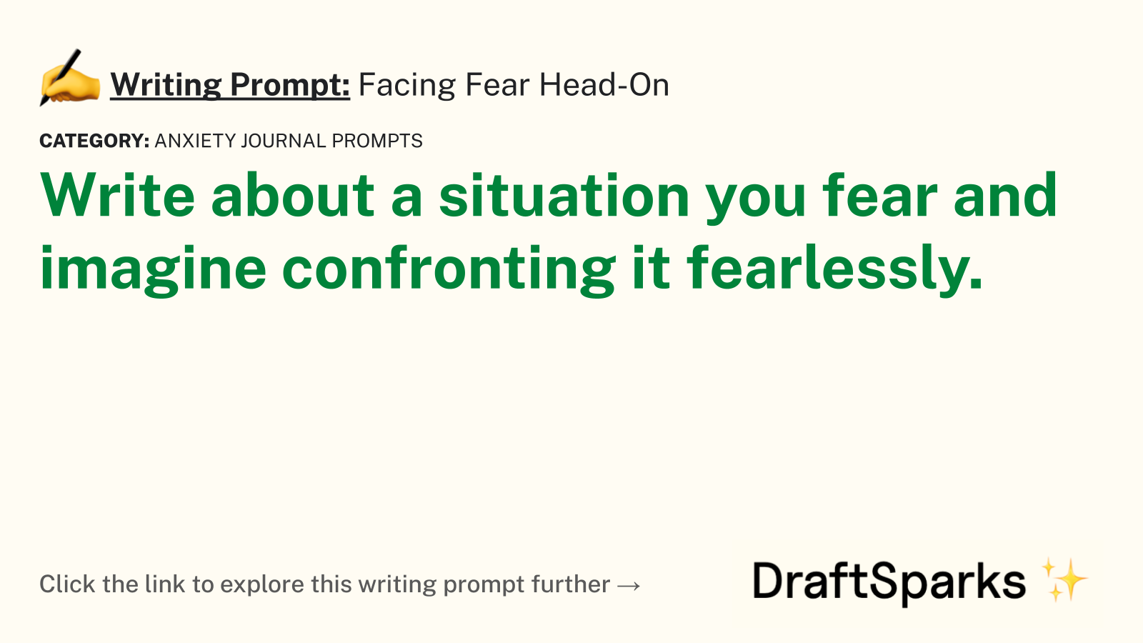Facing Fear Head-On