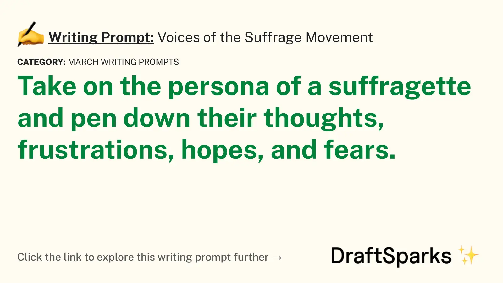 Voices of the Suffrage Movement