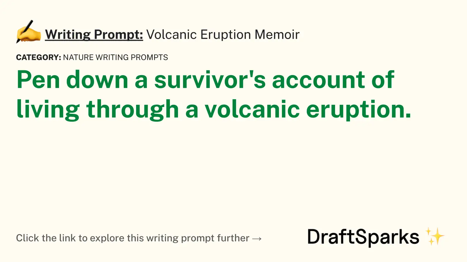 Volcanic Eruption Memoir