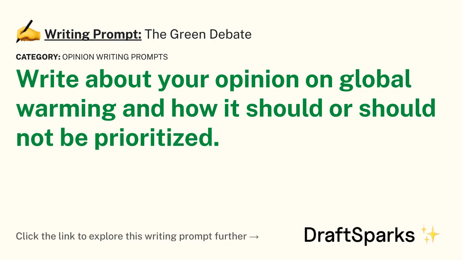 The Green Debate