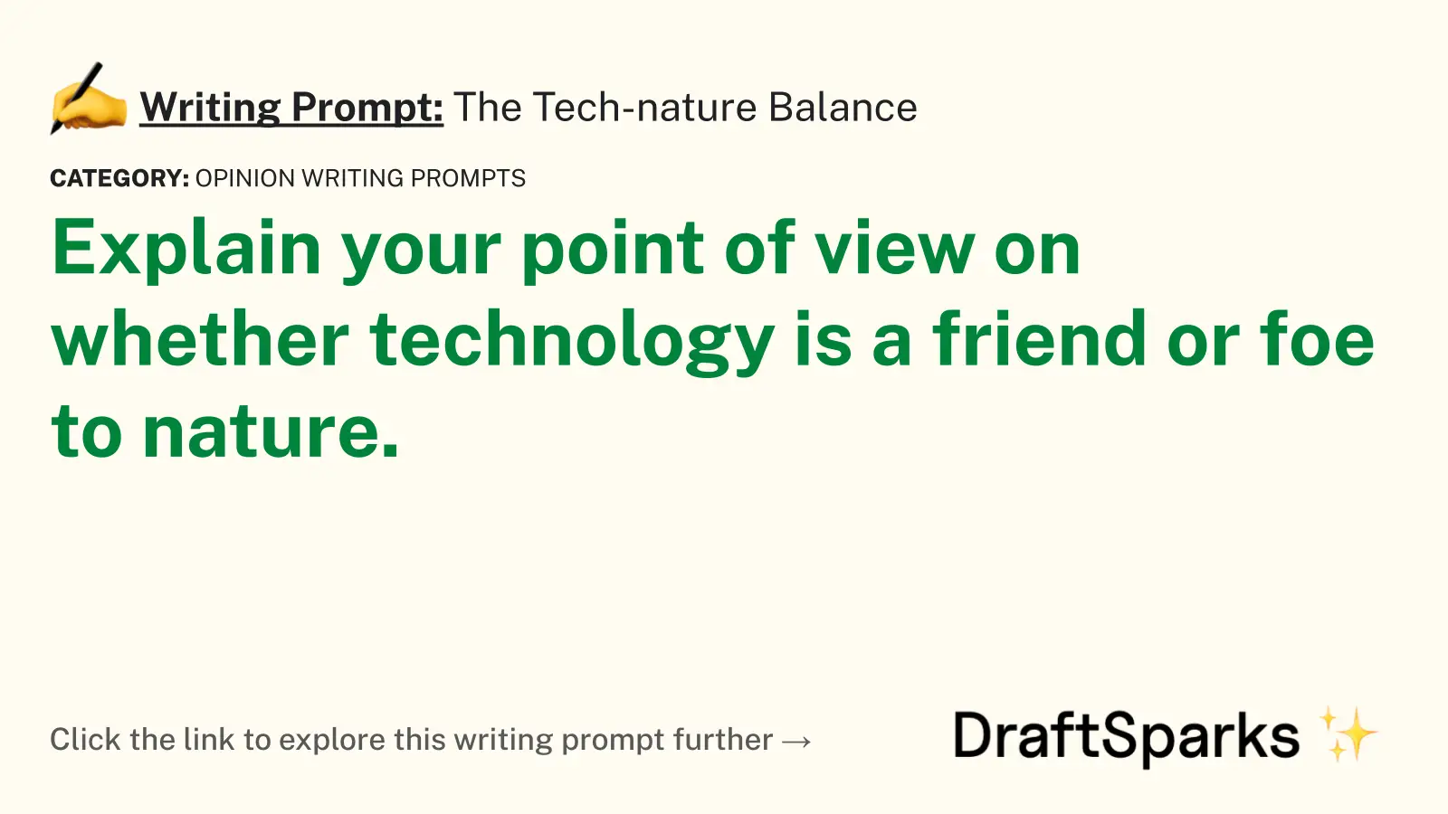 The Tech-nature Balance