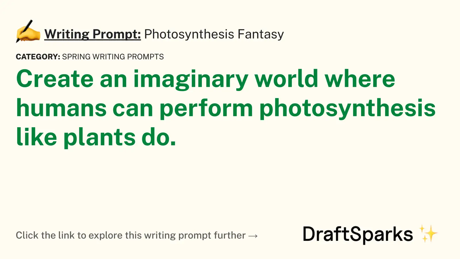 Photosynthesis Fantasy