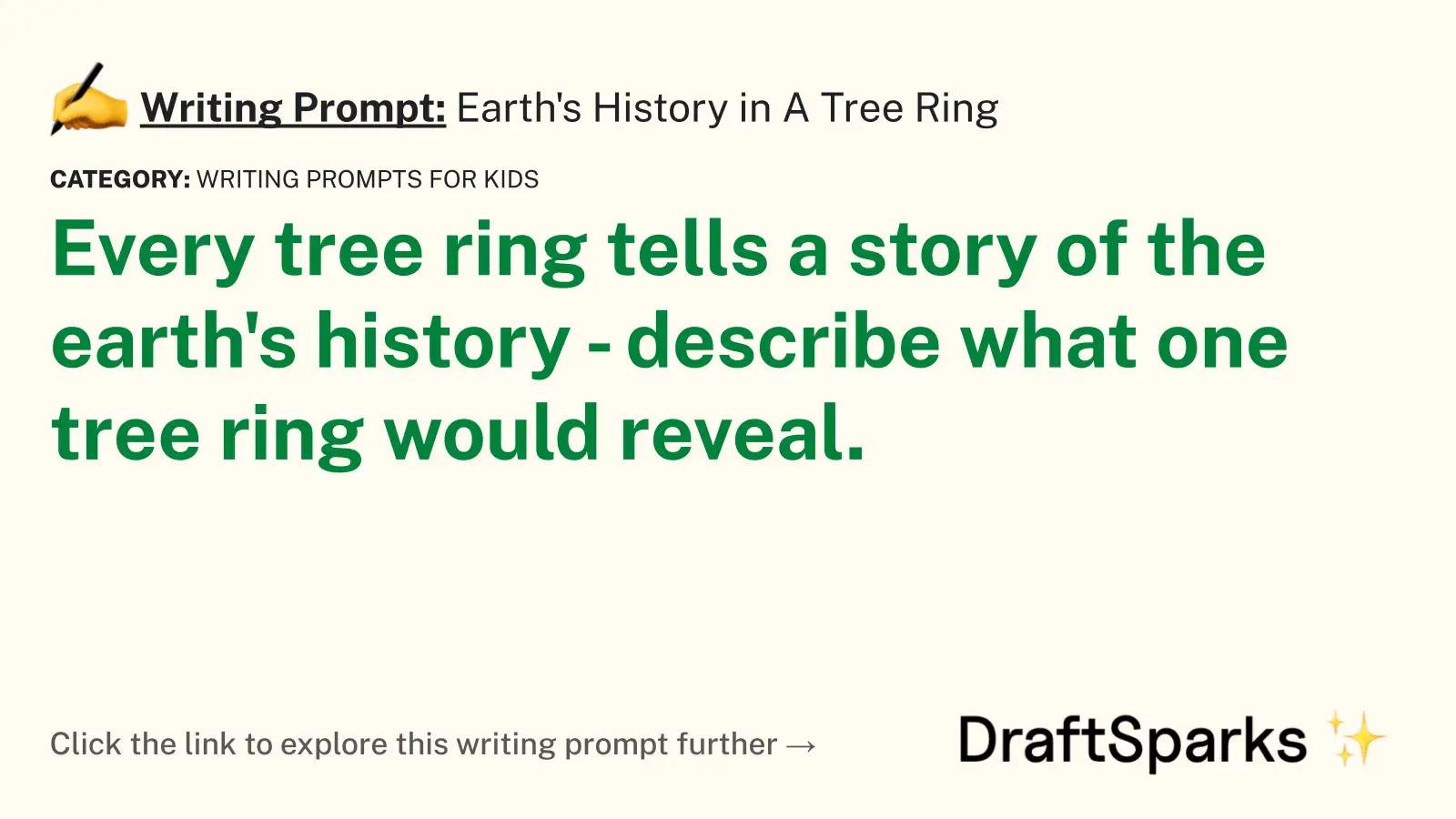 Earth’s History in A Tree Ring