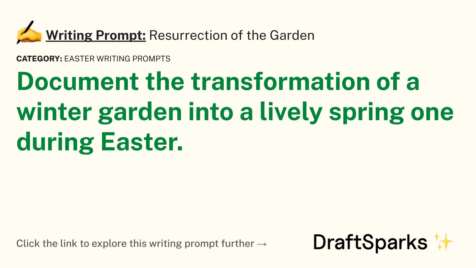 Resurrection of the Garden