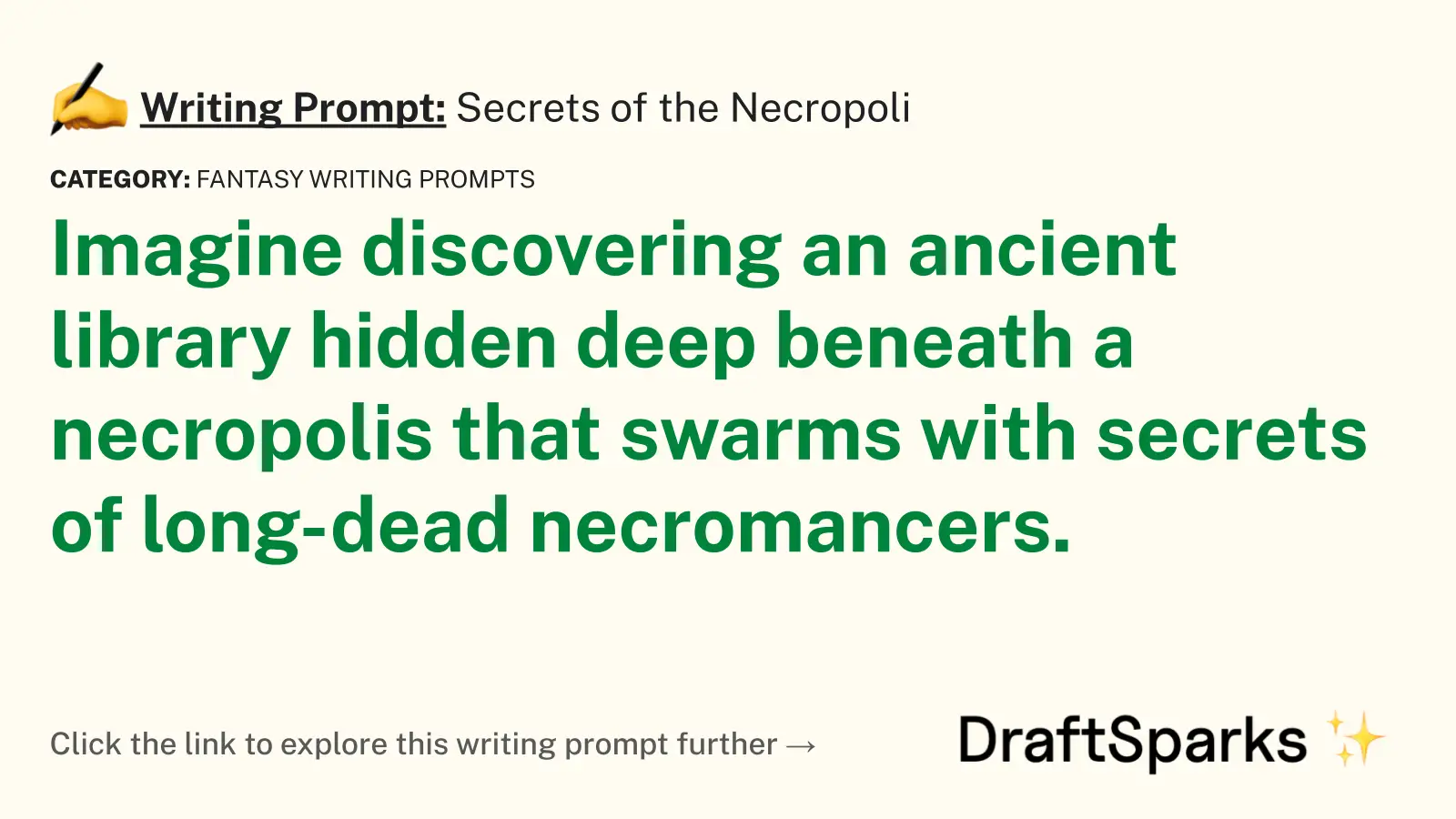 Secrets of the Necropoli