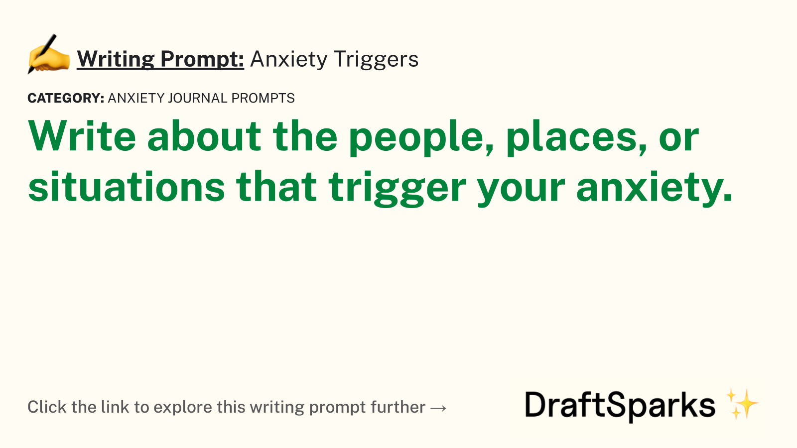 Anxiety Triggers