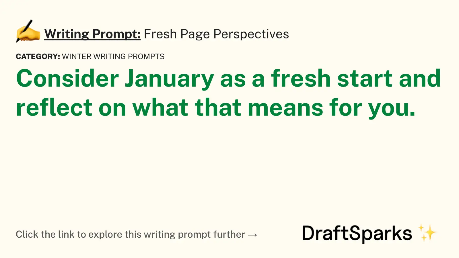Fresh Page Perspectives