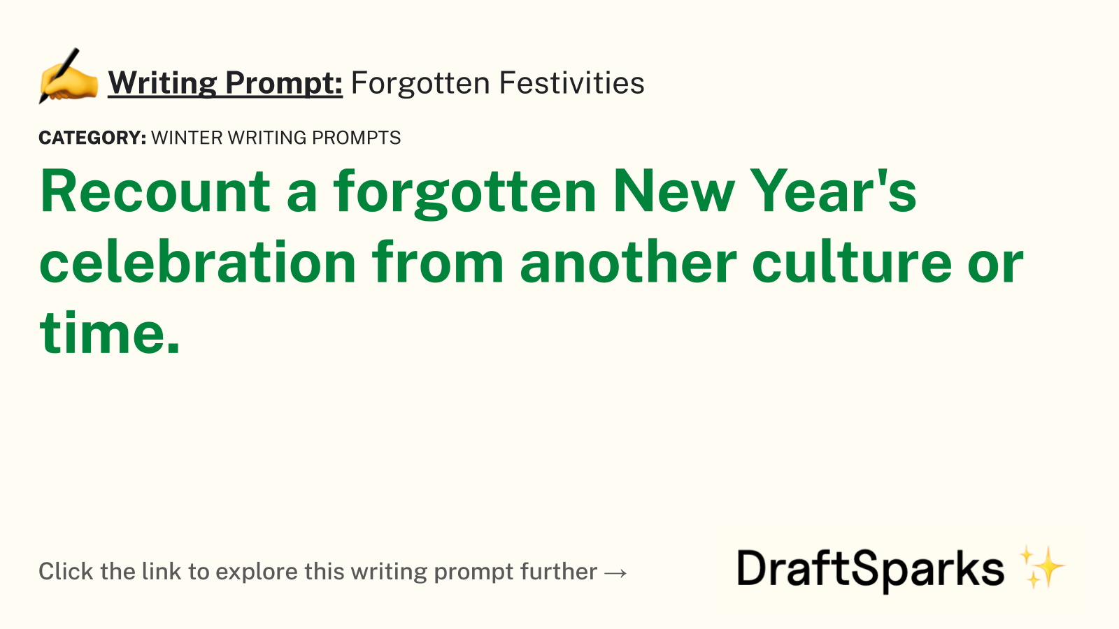 Forgotten Festivities