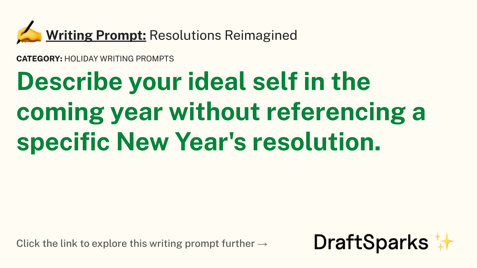 Resolutions Reimagined