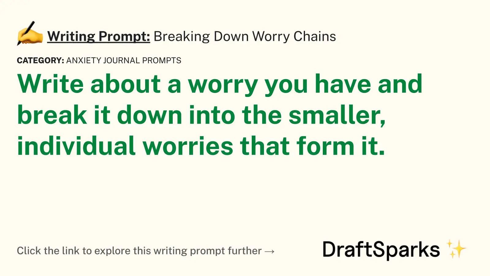 Breaking Down Worry Chains