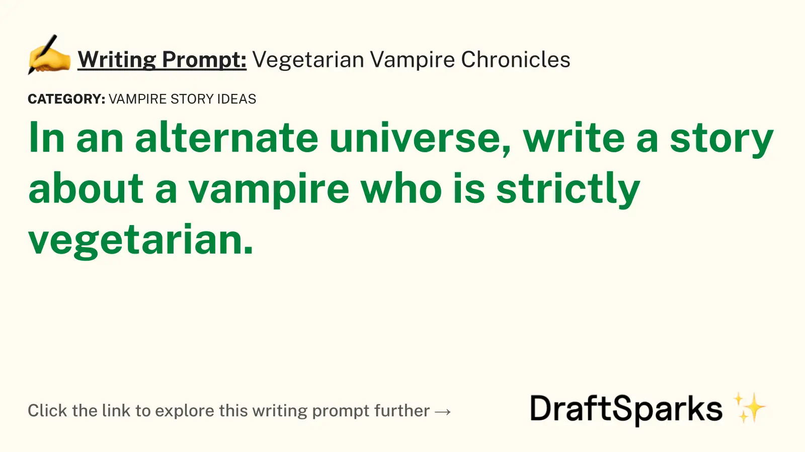 Vegetarian Vampire Chronicles