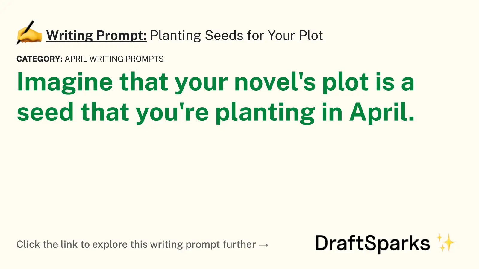 Planting Seeds for Your Plot