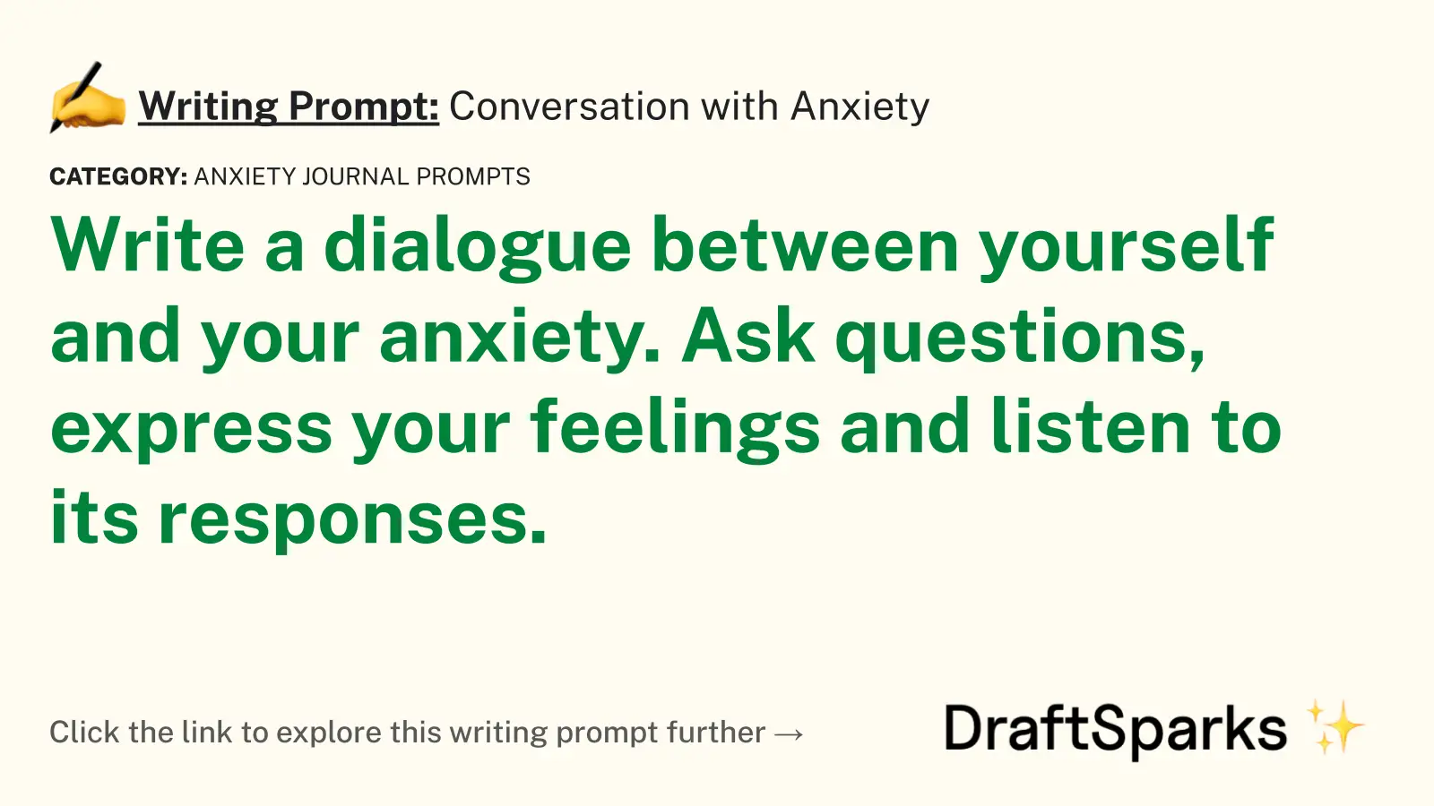 Conversation with Anxiety