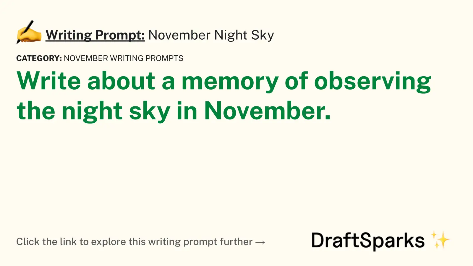 November Night Sky