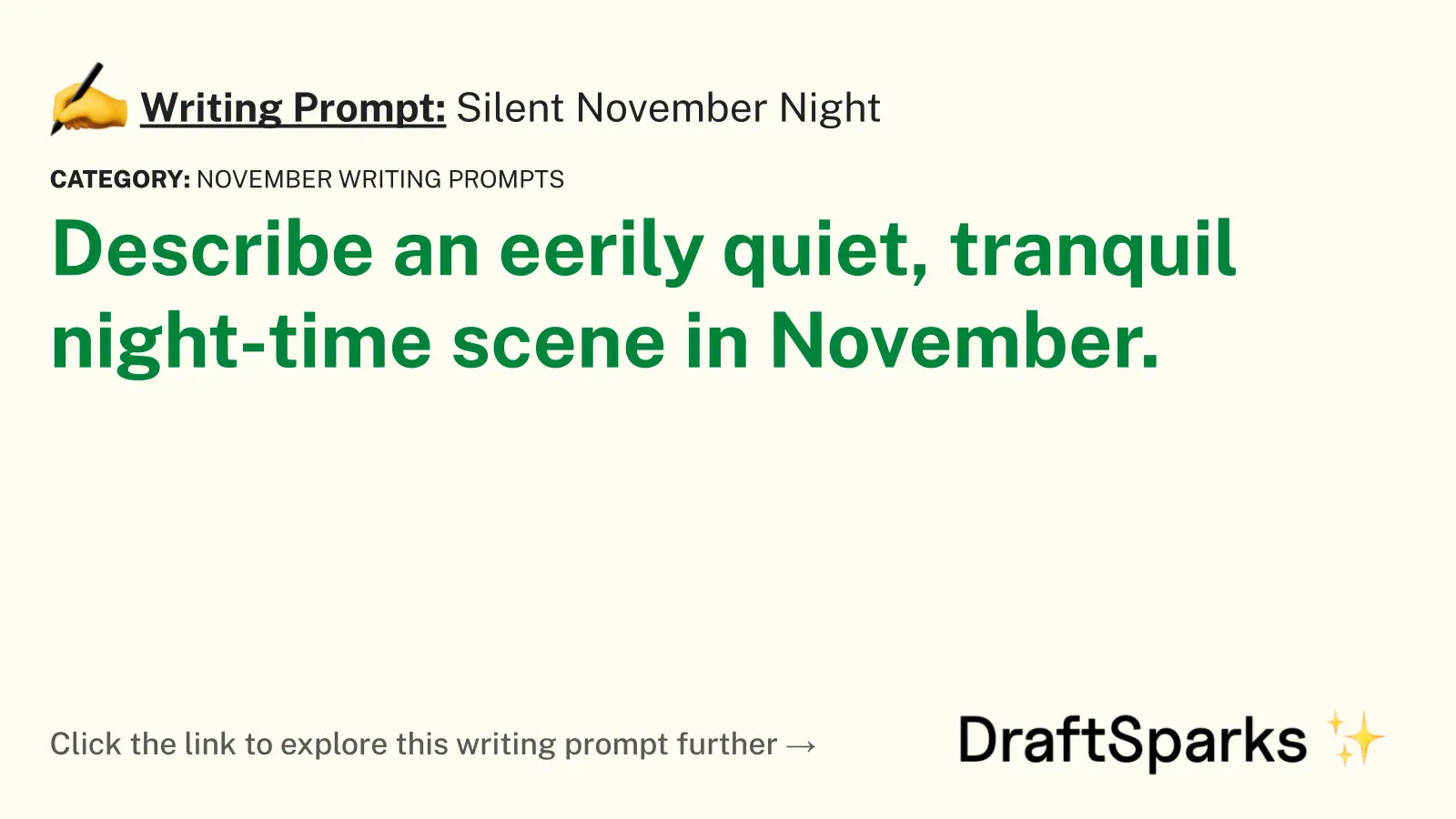 Silent November Night