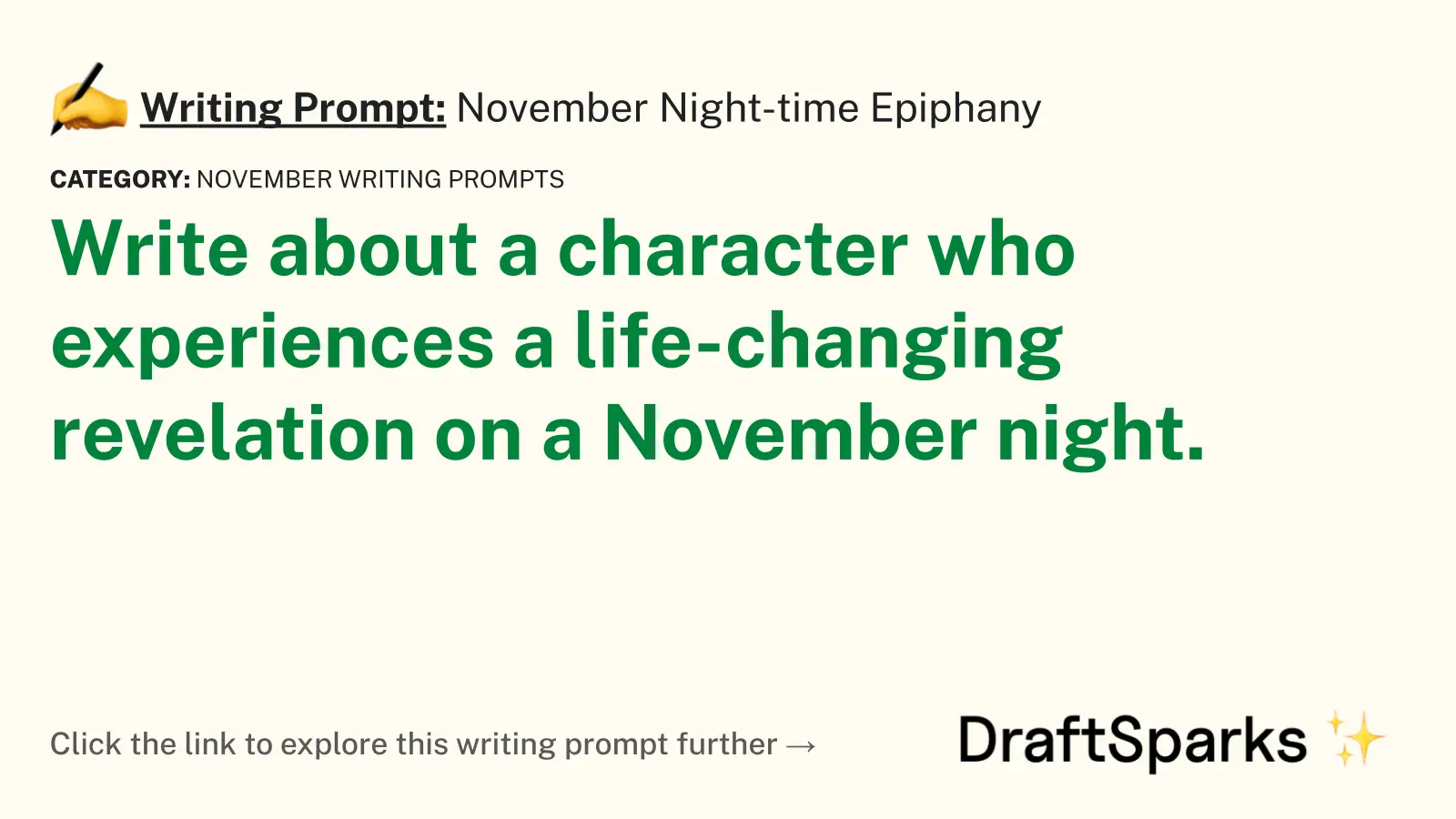 November Night-time Epiphany