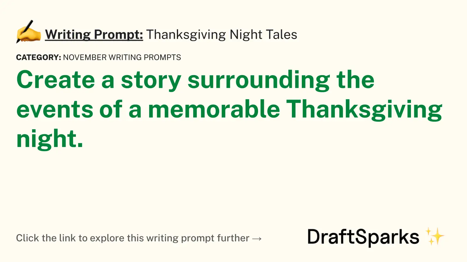 Thanksgiving Night Tales