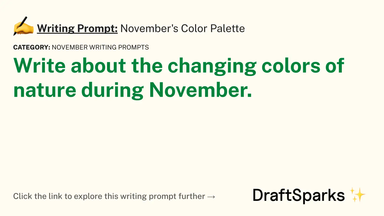 November’s Color Palette