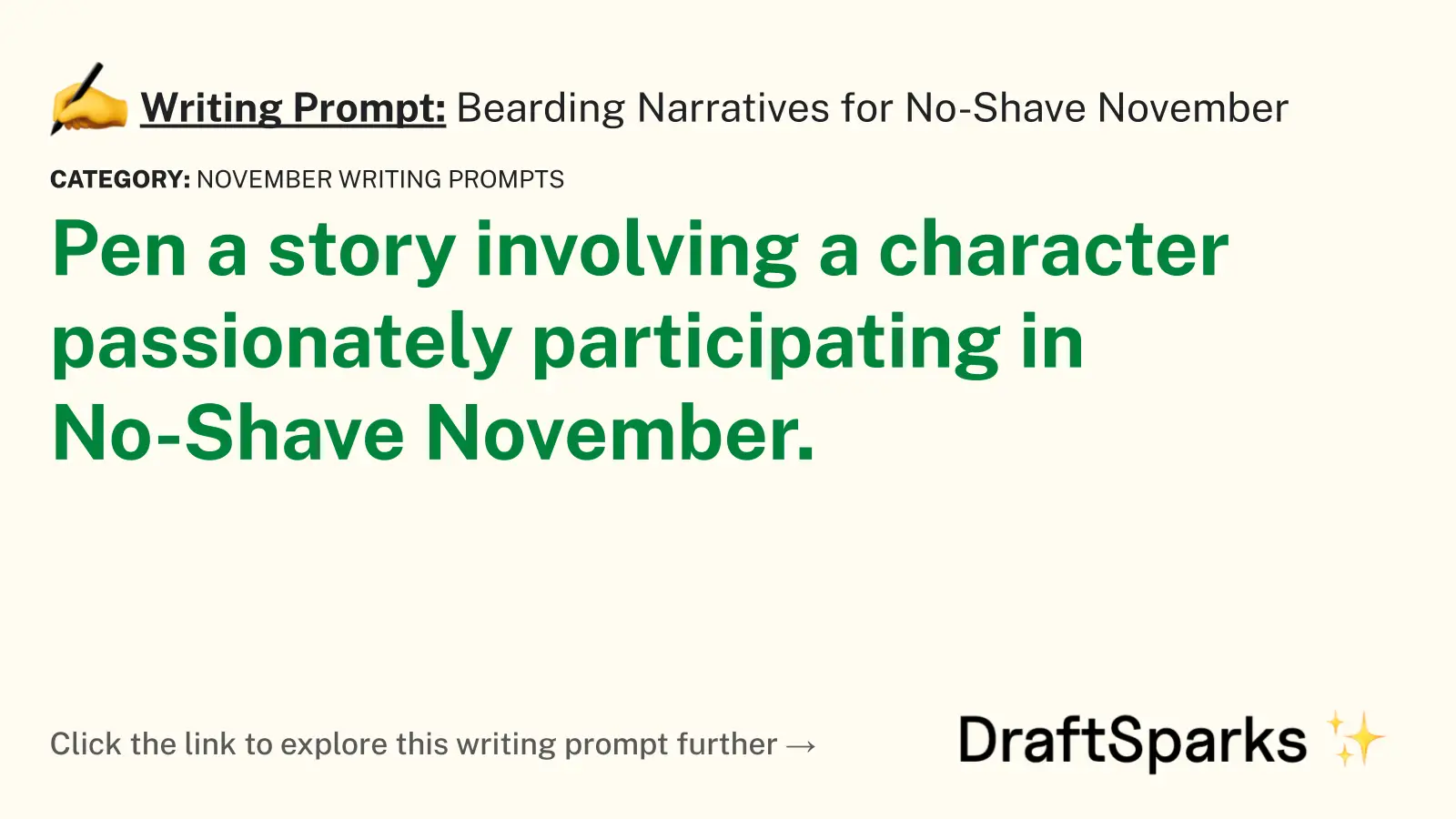 Bearding Narratives for No-Shave November