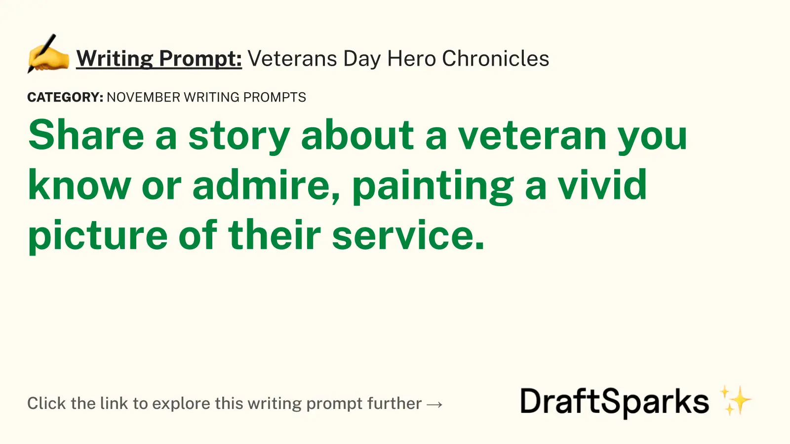 Veterans Day Hero Chronicles