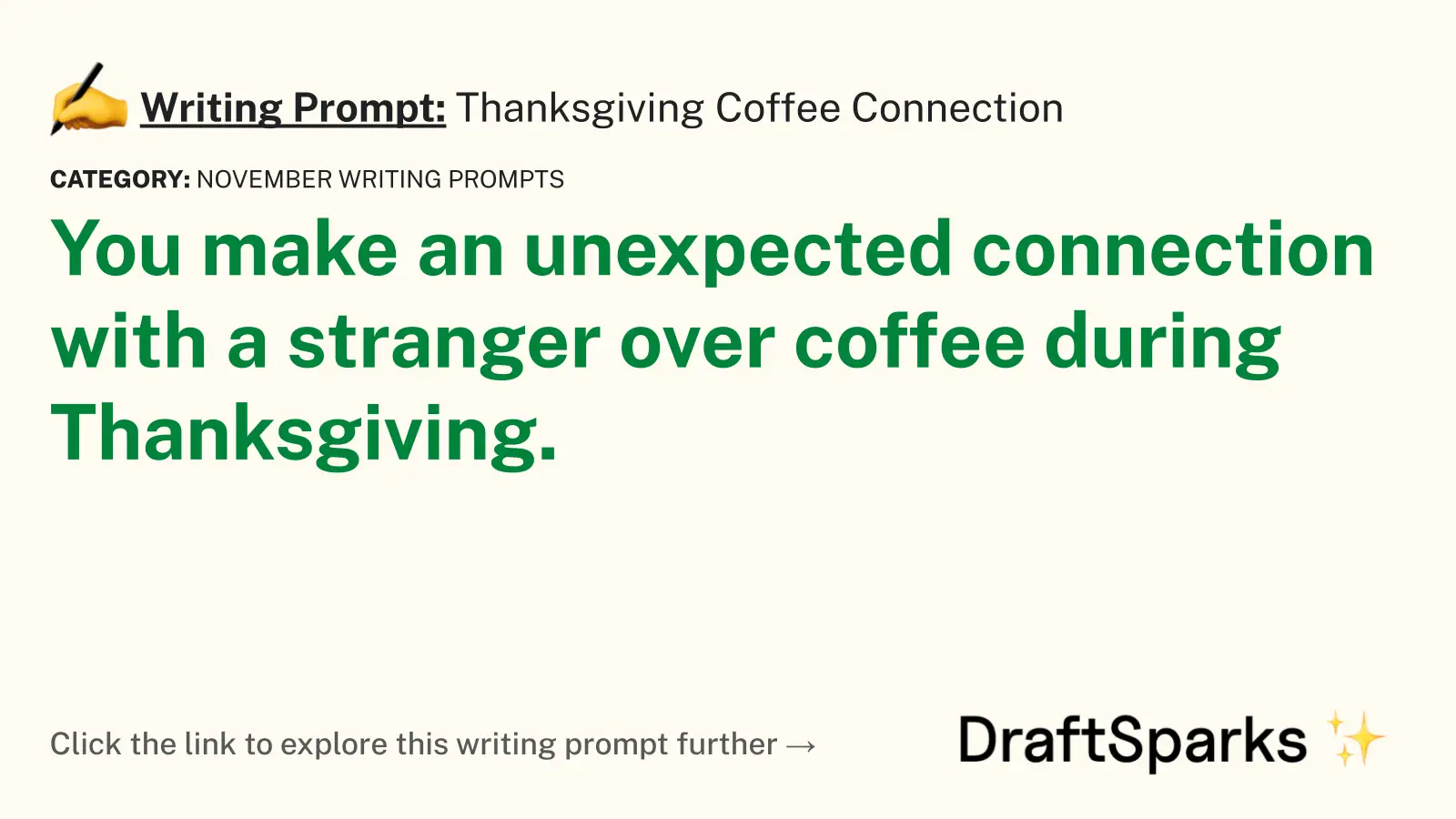 Thanksgiving Coffee Connection