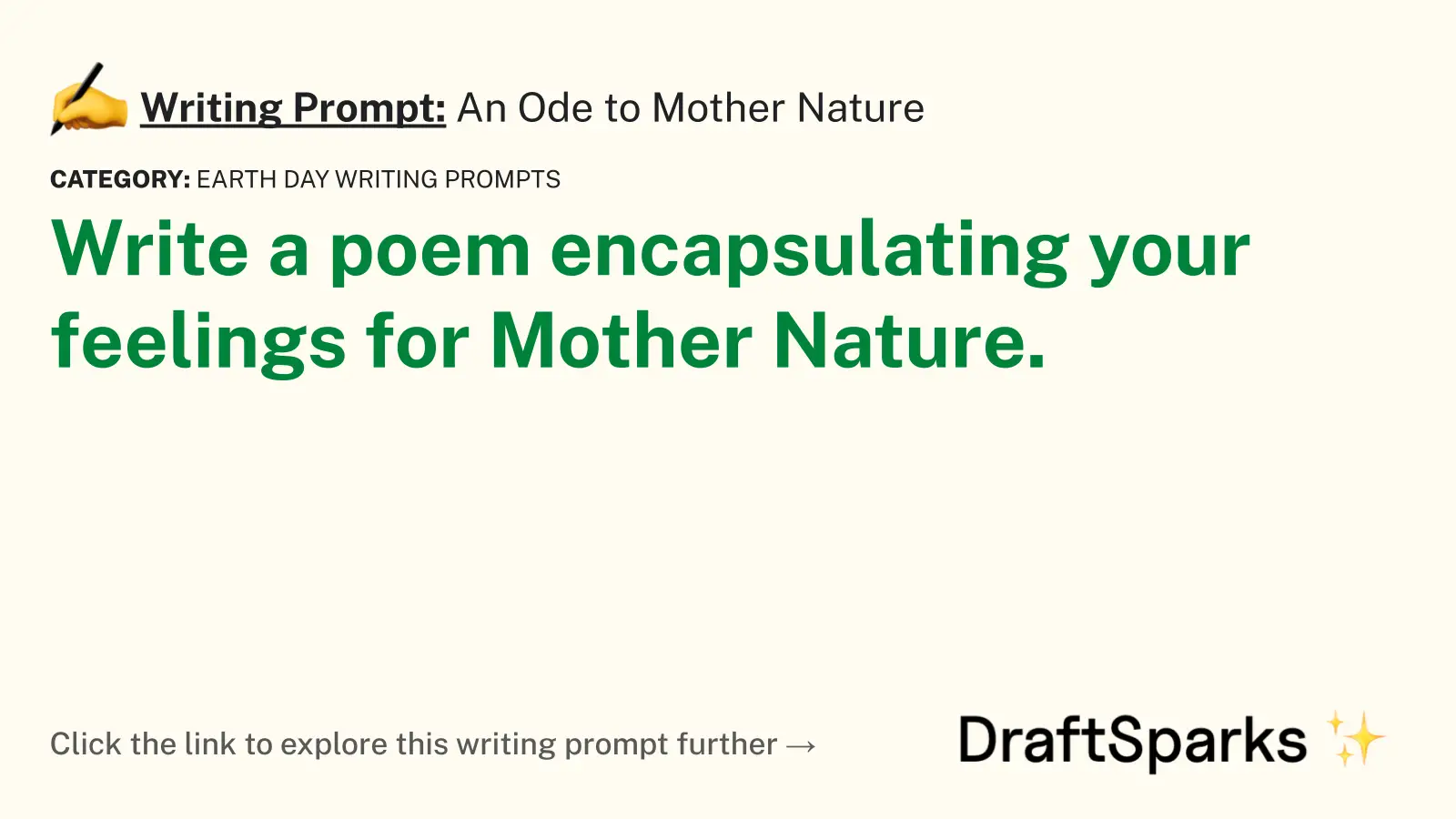 An Ode to Mother Nature