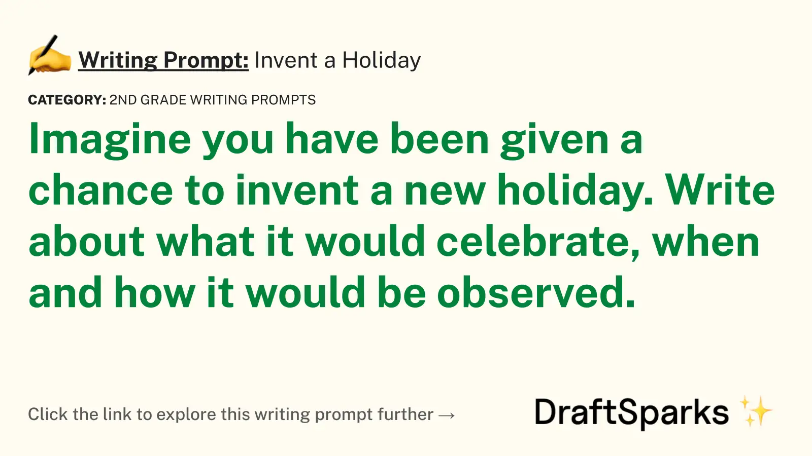 Invent a Holiday