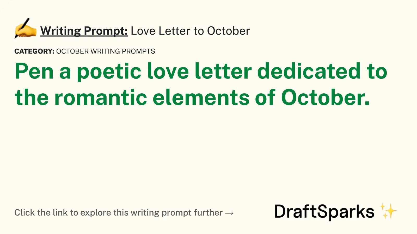 Love Letter to October