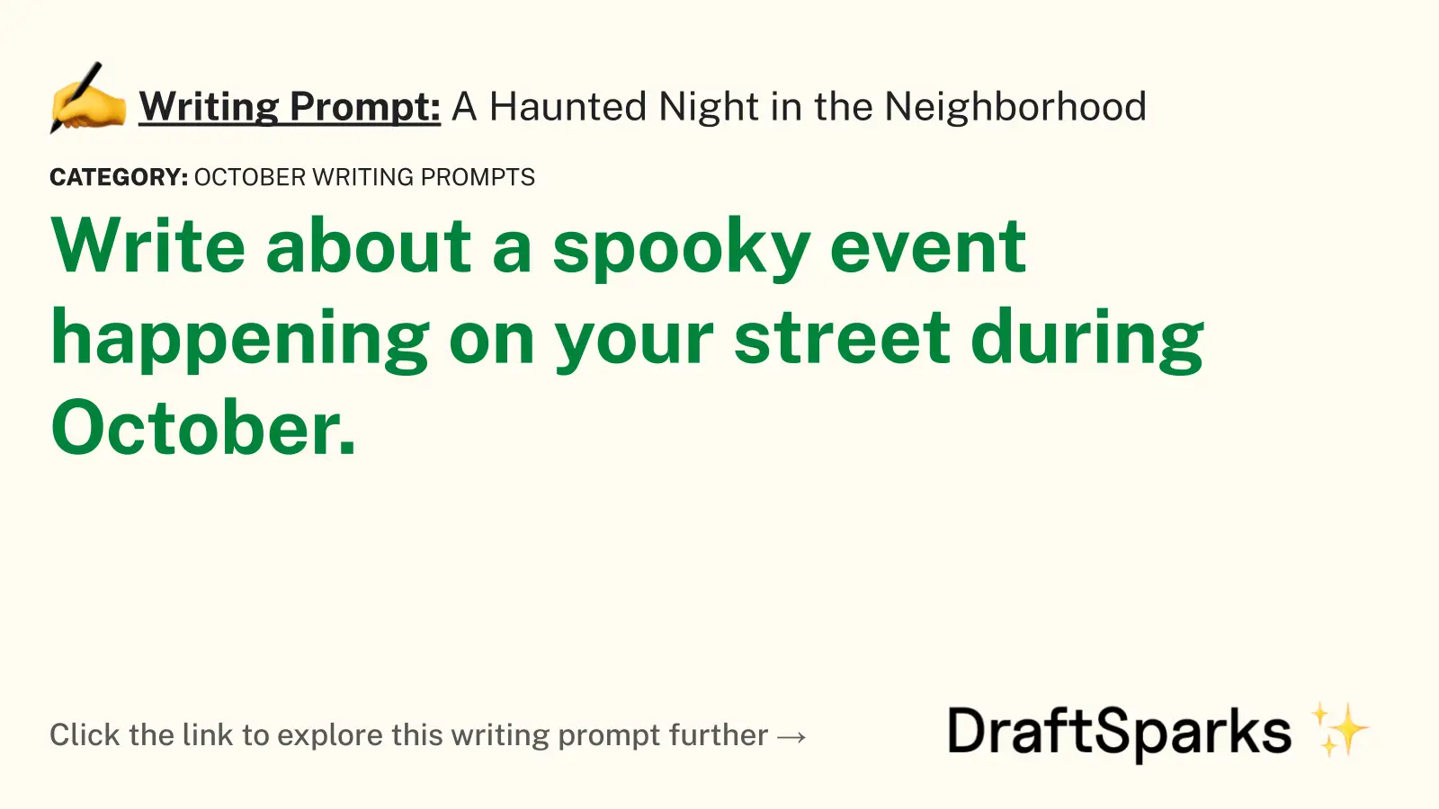A Haunted Night in the Neighborhood
