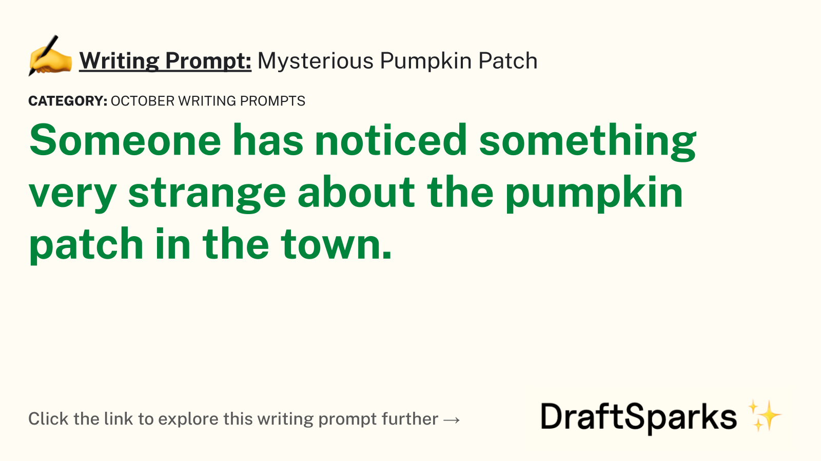 Mysterious Pumpkin Patch