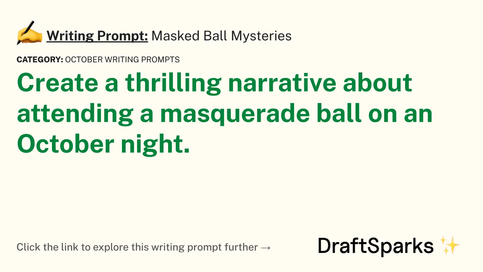 Masked Ball Mysteries