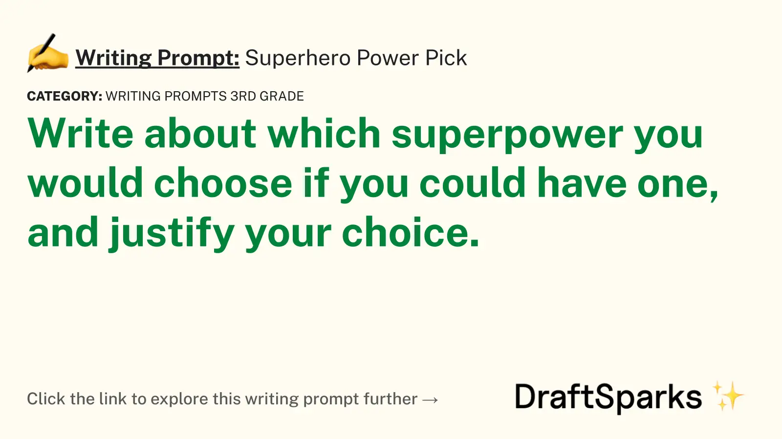 Superhero Power Pick