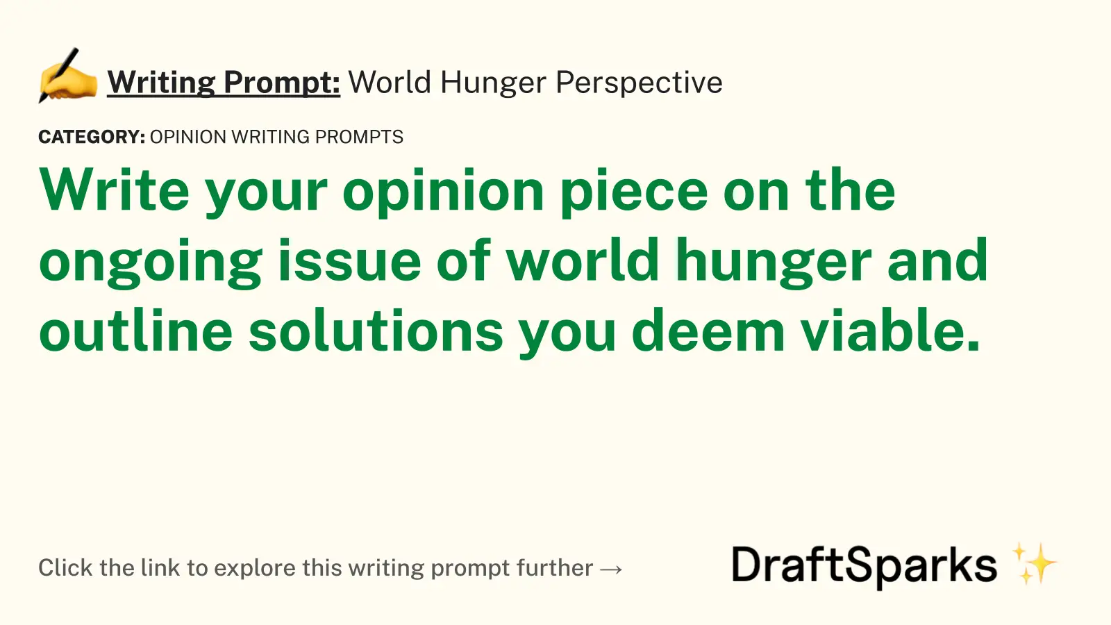 World Hunger Perspective