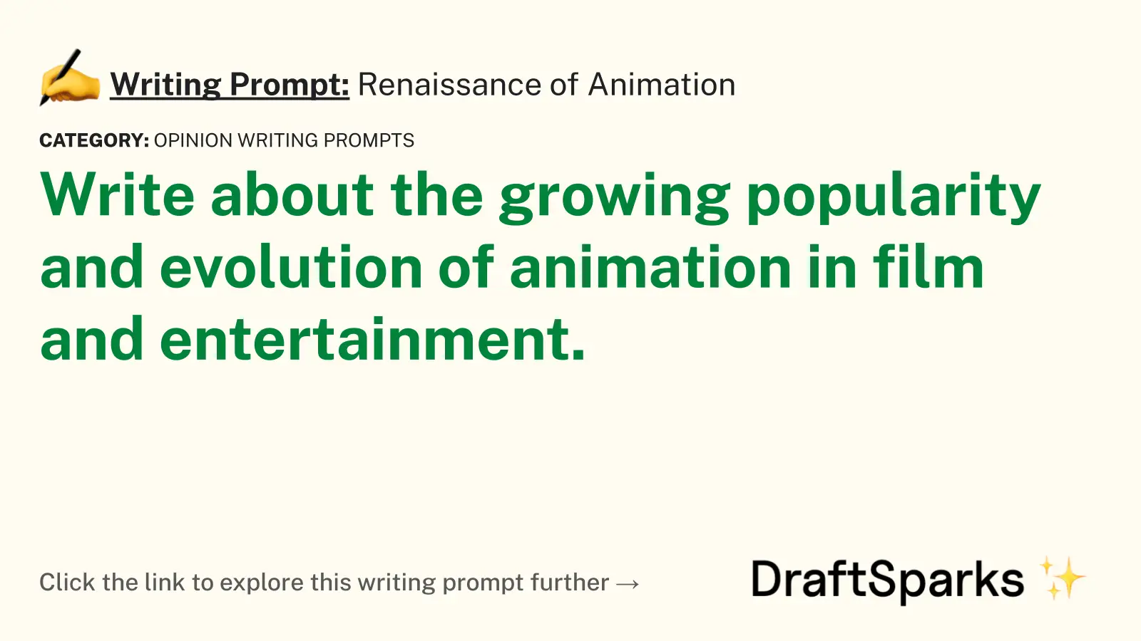 Renaissance of Animation