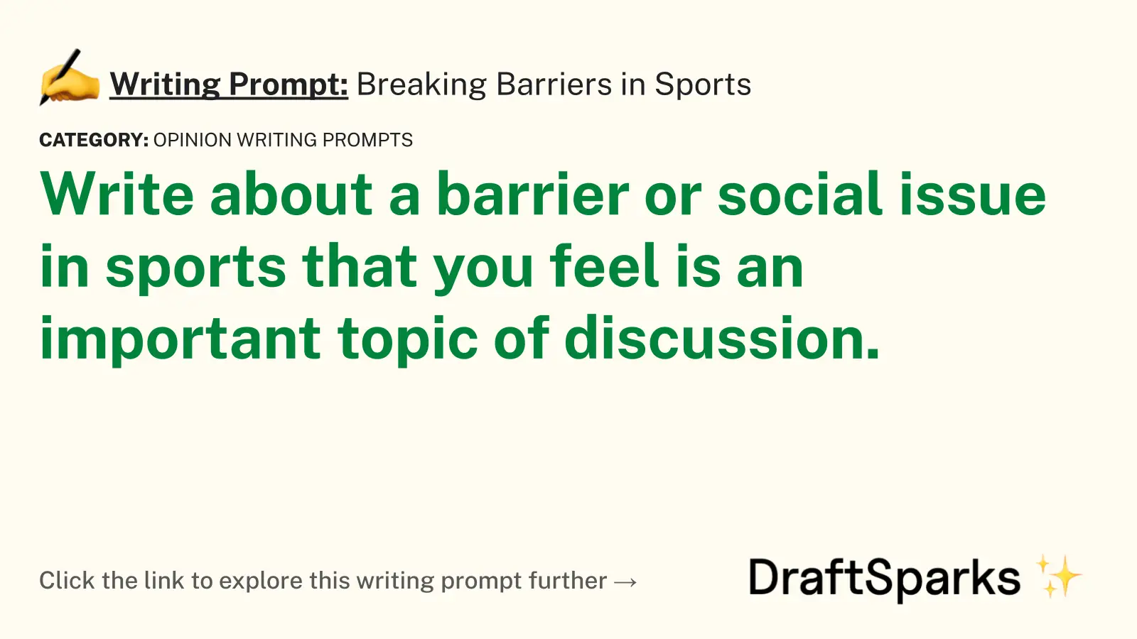 Breaking Barriers in Sports