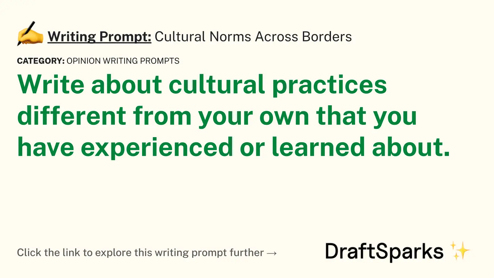 Cultural Norms Across Borders