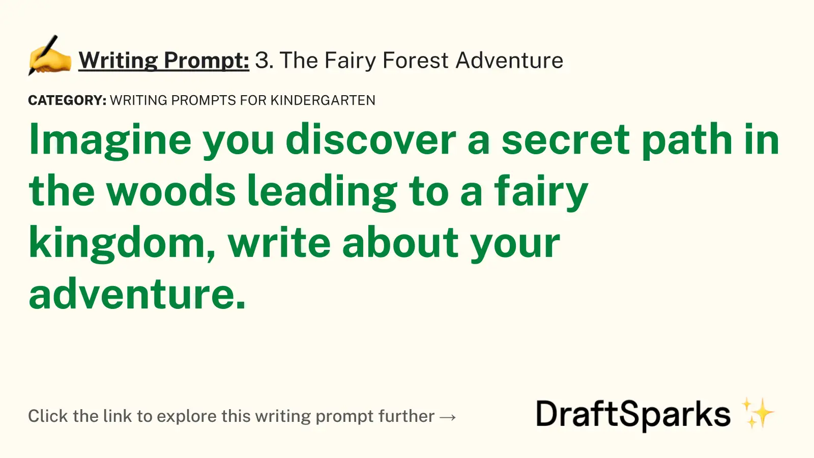 3. The Fairy Forest Adventure