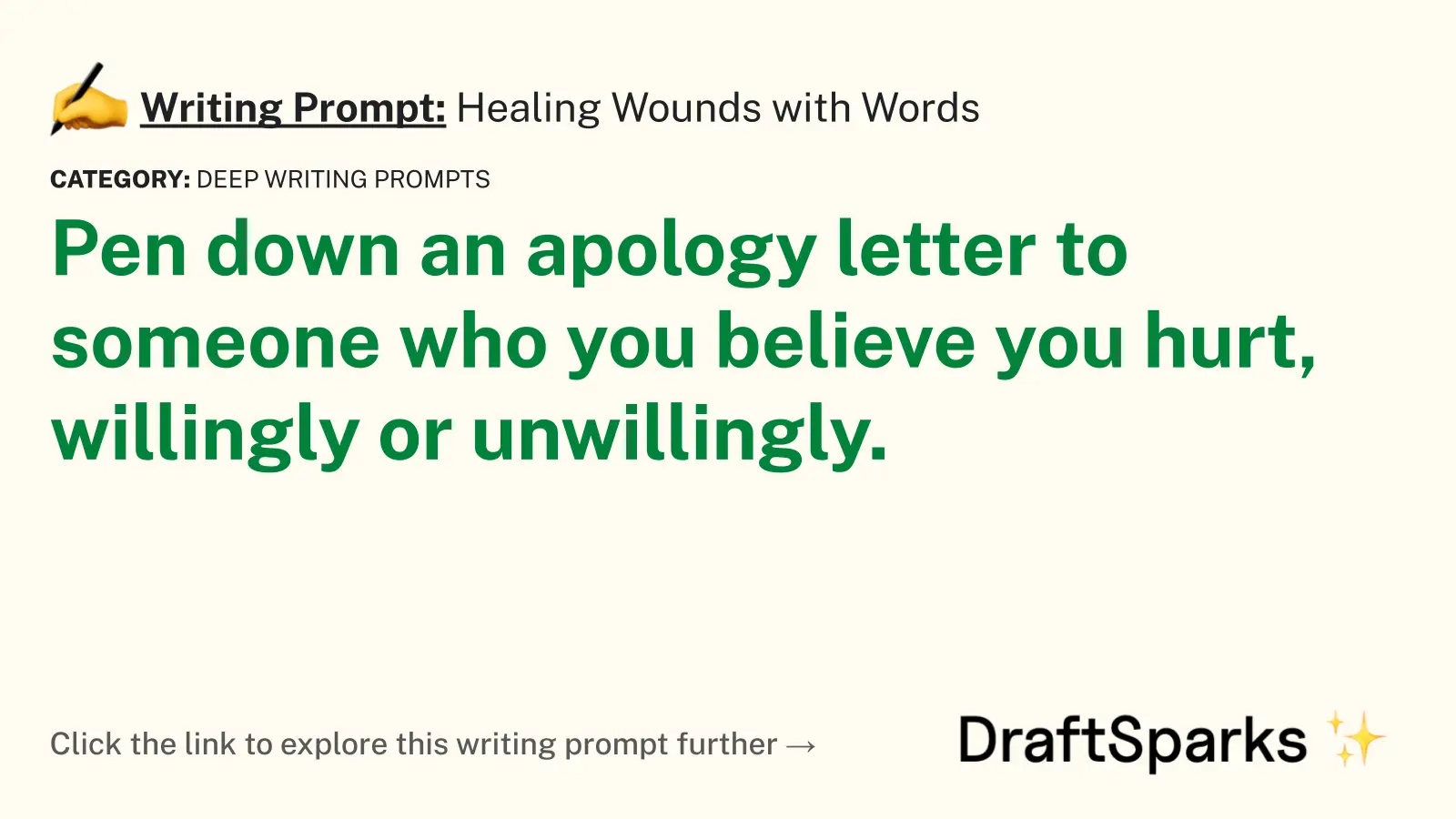Healing Wounds with Words