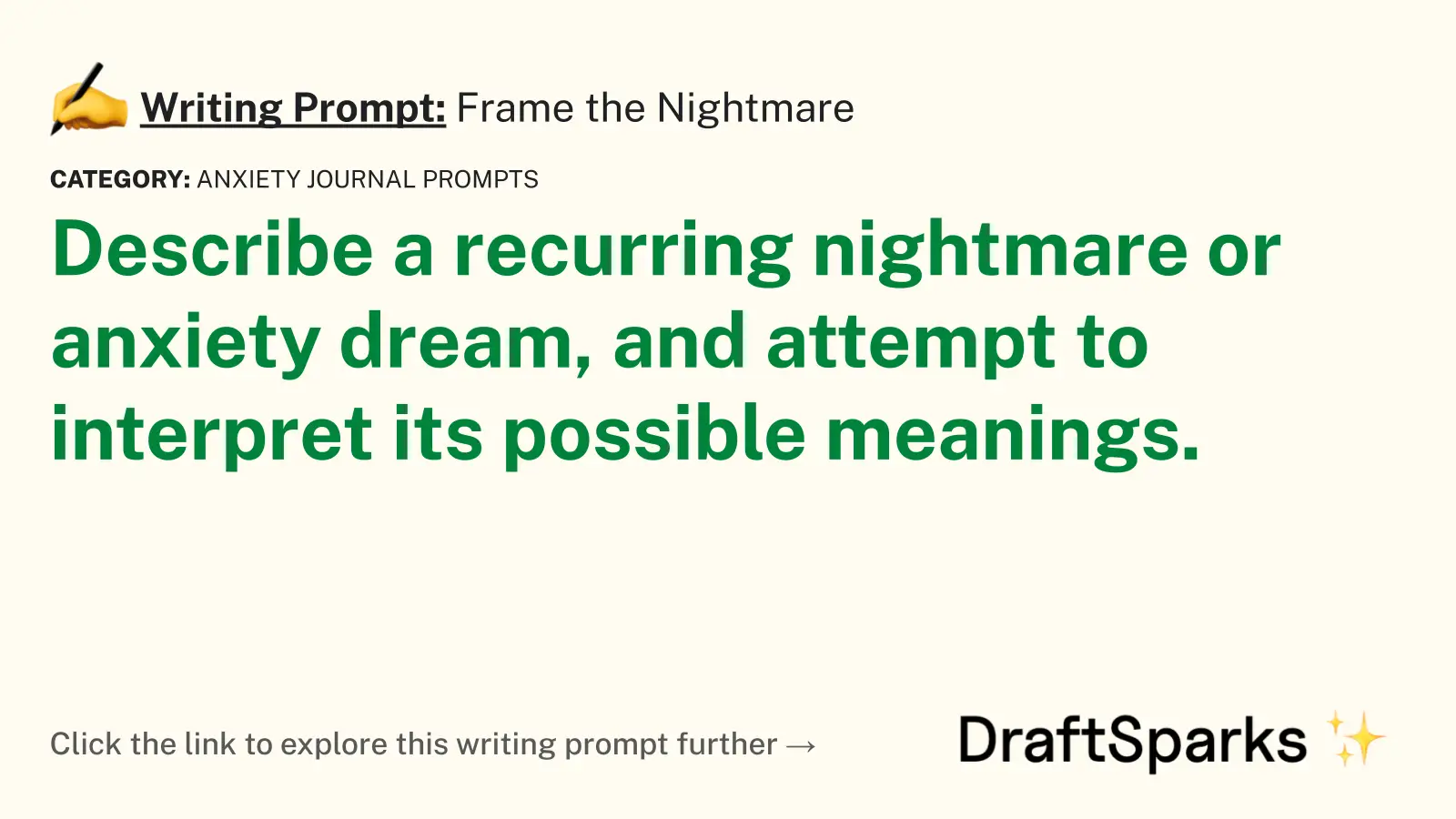 Frame the Nightmare