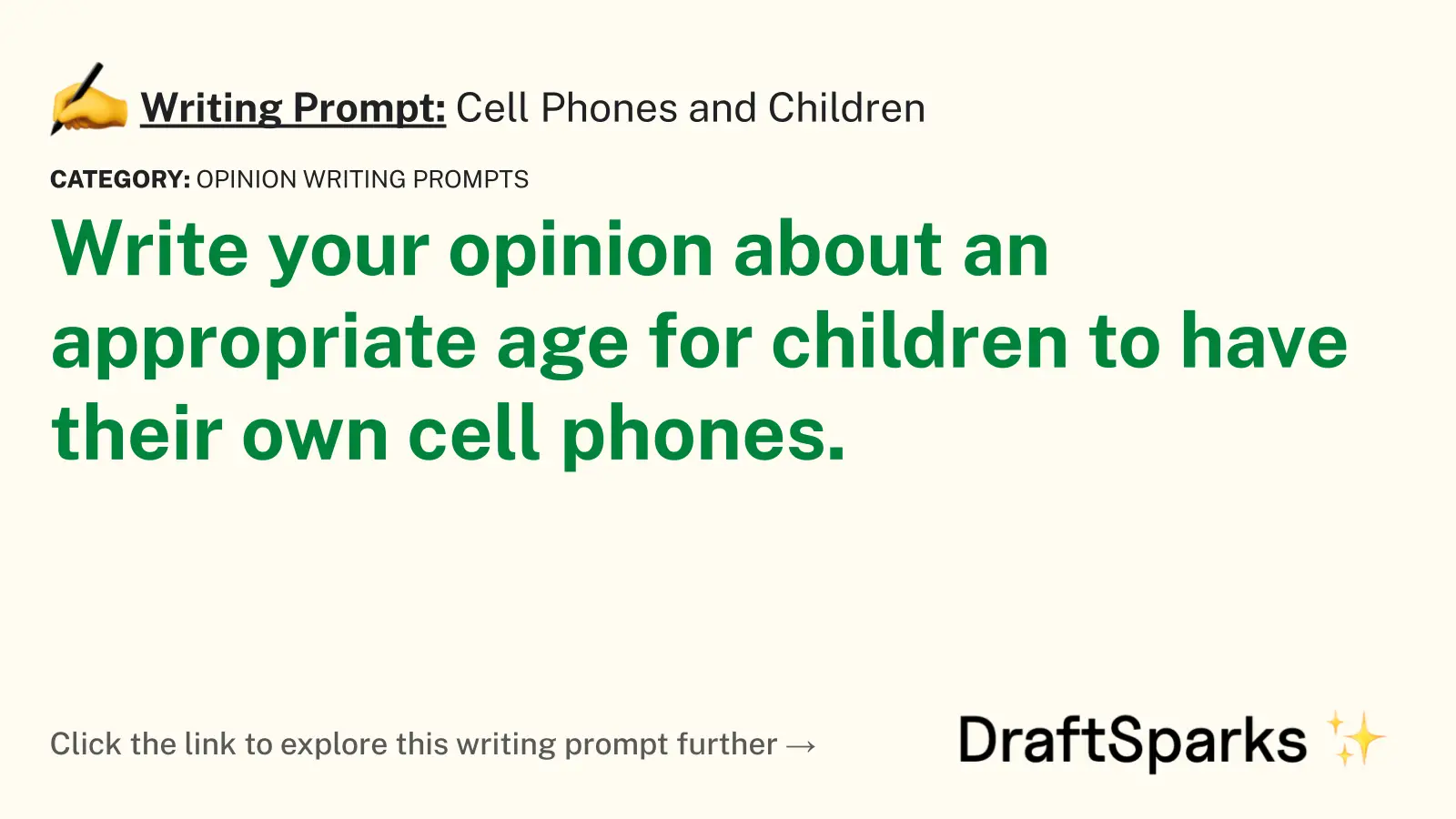 Cell Phones and Children