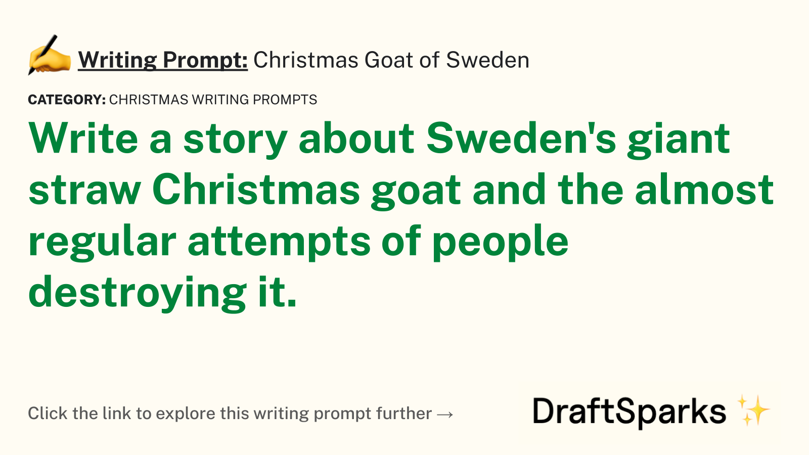 Christmas Goat of Sweden