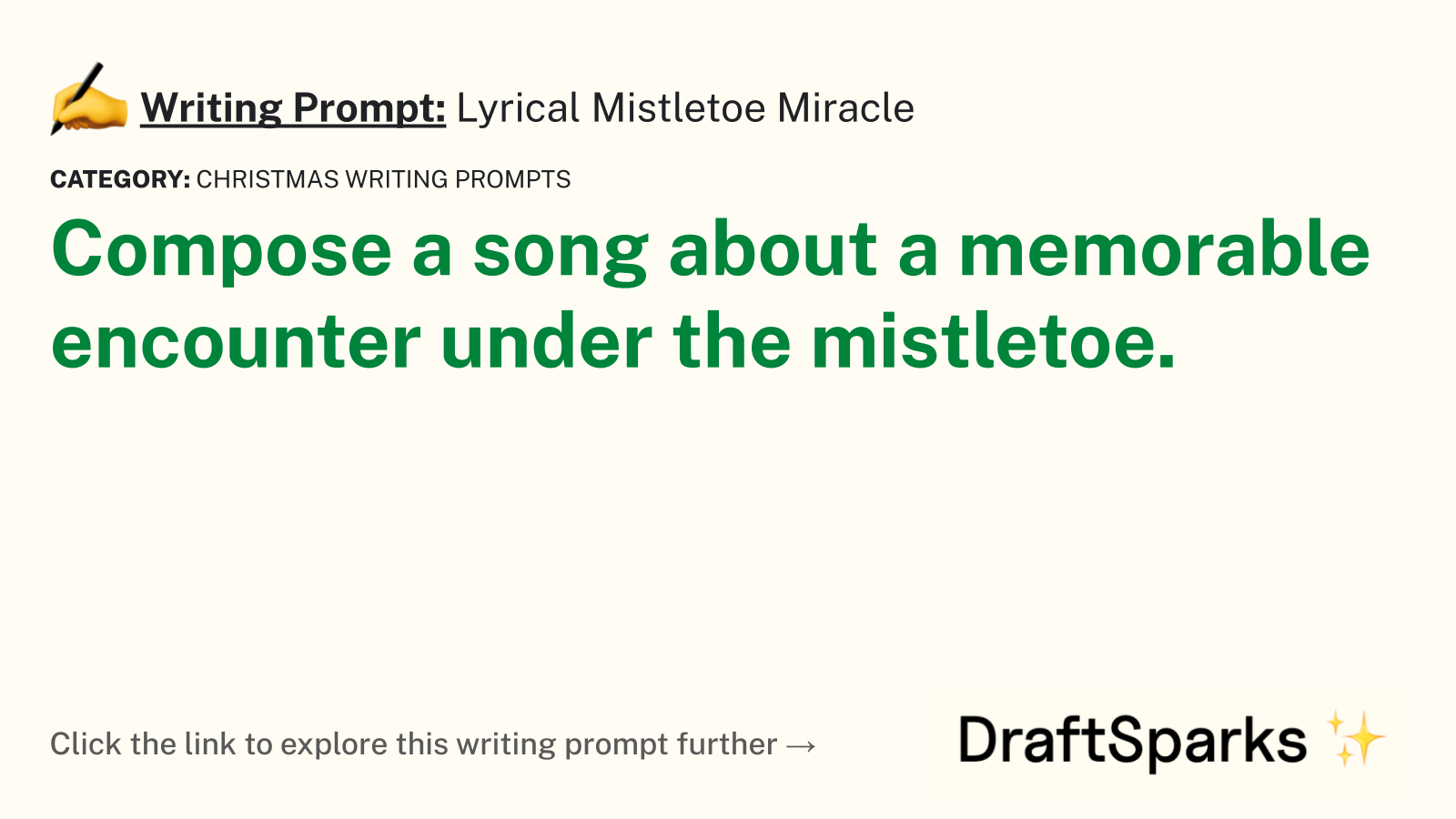 Lyrical Mistletoe Miracle