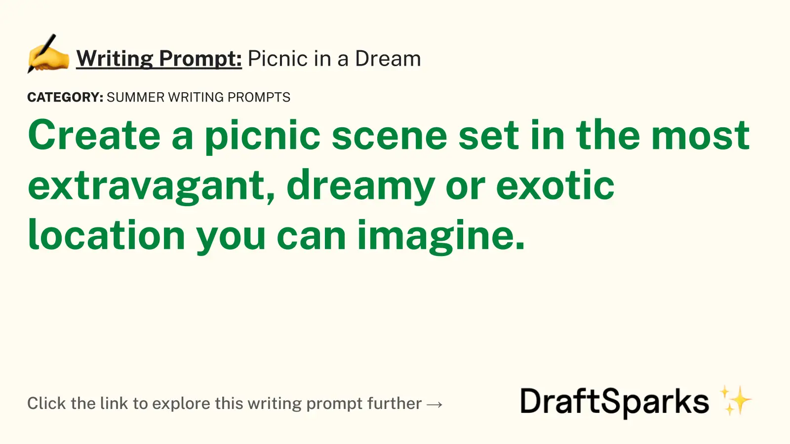 Picnic in a Dream