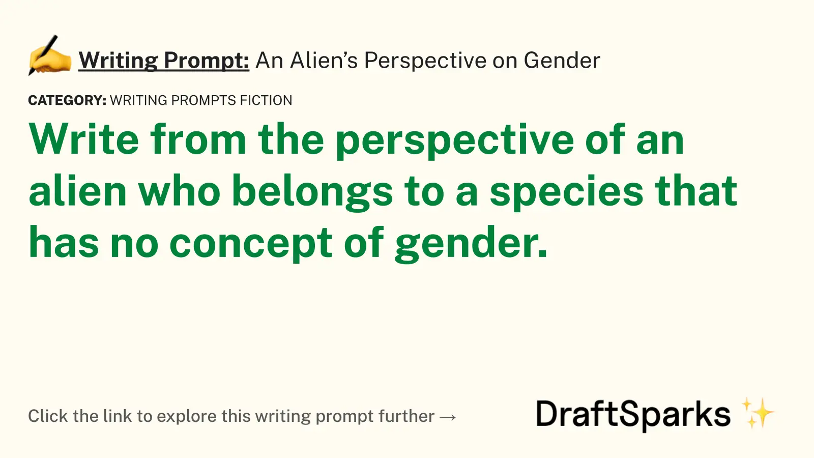 An Alien’s Perspective on Gender