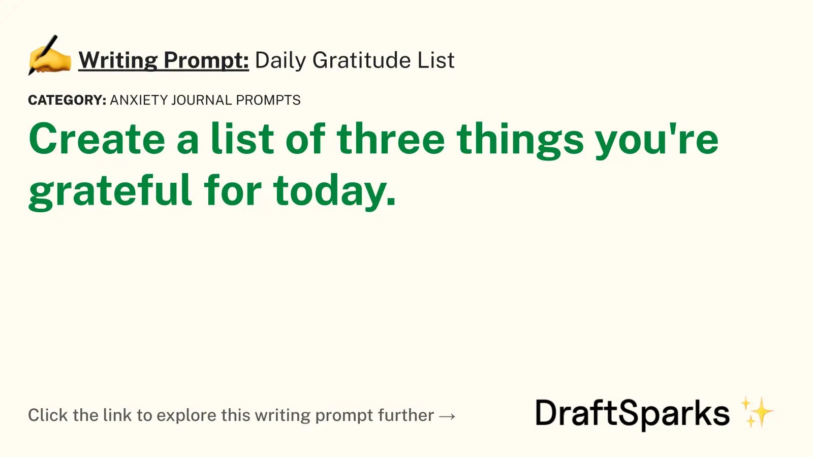 Daily Gratitude List