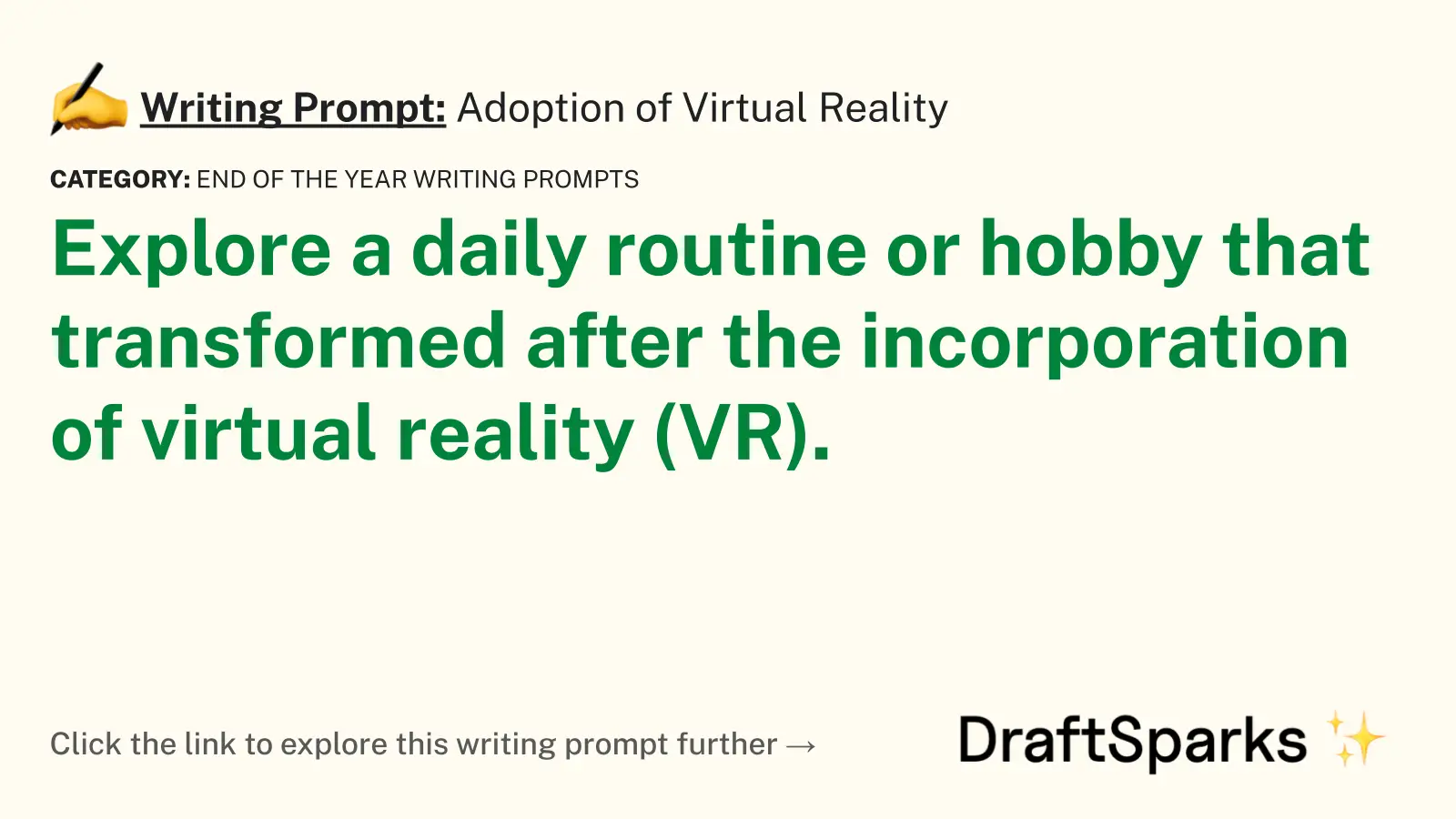 Adoption of Virtual Reality