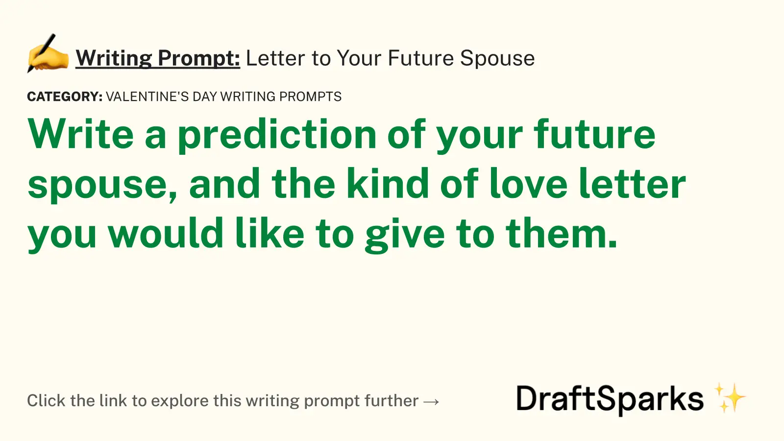 Letter to Your Future Spouse
