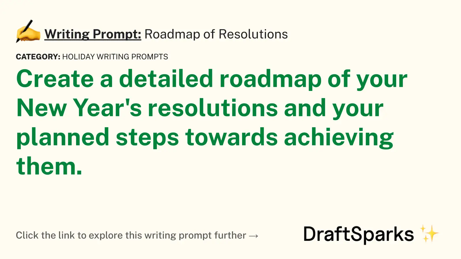 Roadmap of Resolutions